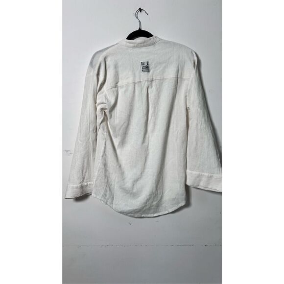 Oak & Acorn Women's Selenite Cotton Roll Tab Sleeves Seed Tunic Top Size Large - Picture 9 of 13